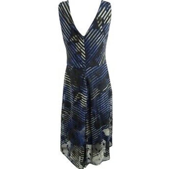 DKNY Black Shadow Flower Printed Dress - Picture 5 of 7